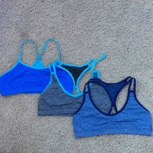 3 bras - all racer backs - all size small